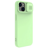 Nillkin CamShield Magnetic Silicone Case iPhone 14 Plus Magnetic MagSafe Cover with Camera Protector Green