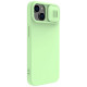 Nillkin CamShield Magnetic Silicone Case iPhone 14 Plus Magnetic MagSafe Cover with Camera Protector Green