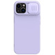Nillkin CamShield Silky Silicone Case iPhone 14 Plus Case with Camera Protector Purple