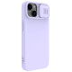 Nillkin CamShield Silky Silicone Case iPhone 14 Plus Case with Camera Protector Purple
