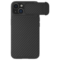 Nillkin Synthetic Fiber S Case iPhone 14 case with camera cover, black