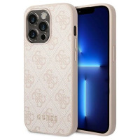 Guess GUHCP14XG4GFPI iPhone 14 Pro Max 6,7" różowy/pink hard case 4G Metal Gold Logo