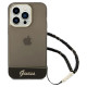 Guess GUHCP14LHGCOHK iPhone 14 Pro 6,1" czarny/black hardcase Translucent Pearl Strap
