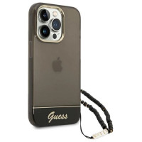 Guess GUHCP14LHGCOHK iPhone 14 Pro 6,1" czarny/black hardcase Translucent Pearl Strap