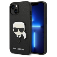 Karl Lagerfeld KLHCP14MSAPKHK iPhone 14 Plus 6,7" czarny/black hardcase Saffiano Karl`s Head Patch