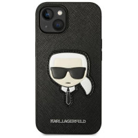 Karl Lagerfeld KLHCP14MSAPKHK iPhone 14 Plus 6,7" czarny/black hardcase Saffiano Karl`s Head Patch