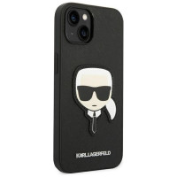 Karl Lagerfeld KLHCP14MSAPKHK iPhone 14 Plus 6,7" czarny/black hardcase Saffiano Karl`s Head Patch