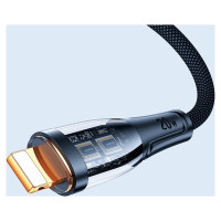 Joyroom Star-Cloud Series A3 USB-A / Lightning Cable 2.4A 1.2m with Smart Switch - Black