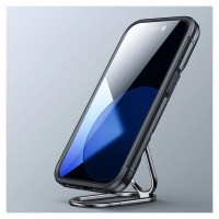 Joyroom Dual Hinge case for iPhone 14 Pro armored case with a stand and a ring holder black