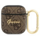 Guess GUA24GSMW AirPods cover brown / brown 4G Script Metal Collection