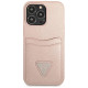 Guess GUHCP13LPSATPP iPhone 13 Pro / 13 6.1 "pink / pink hardcase SaffianoTriangle Logo Cardslot