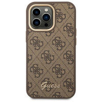 Guess GUHCP14LHG4SHW iPhone 14 Pro 6.1 "brown / brown hard case 4G Vintage Gold Logo
