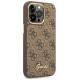 Guess GUHCP14LHG4SHW iPhone 14 Pro 6.1 "brown / brown hard case 4G Vintage Gold Logo