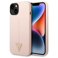 Guess GUHCP14SSLTGP iPhone 14 6.1" pink/pink hardcase Silicone Triangle