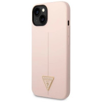 Guess GUHCP14SSLTGP iPhone 14 6.1" pink/pink hardcase Silicone Triangle