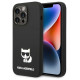 Karl Lagerfeld KLHCP14LSLCTBK iPhone 14 Pro 6.1 "hardcase black / black Silicone Choupette Body