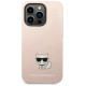 Karl Lagerfeld KLHCP14LSLCTPI iPhone 14 Pro 6.1 "hardcase light pink / light pink Silicone Choupette Body