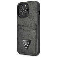 Guess GUHCP13LP4TPK iPhone 13 Pro / 13 6.1" black/black hardcase 4G Triangle Logo Cardslot
