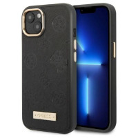Guess GUHMP13MSAPSTK iPhone 13 6.1" black/black hardcase Peony Logo Plate MagSafe