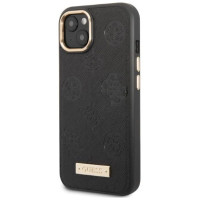 Guess GUHMP13MSAPSTK iPhone 13 6.1" black/black hardcase Peony Logo Plate MagSafe