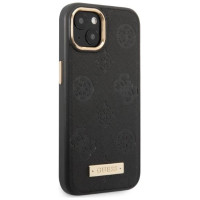 Guess GUHMP13MSAPSTK iPhone 13 6.1" black/black hardcase Peony Logo Plate MagSafe