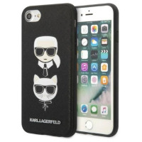 Karl Lagerfeld KLHCI8SAKICKCBK iPhone 7/8 / SE 2020 / SE 2022 black/black hardcase Saffiano Karl&Choupette Head