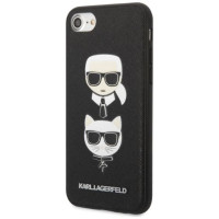 Karl Lagerfeld KLHCI8SAKICKCBK iPhone 7/8 / SE 2020 / SE 2022 black/black hardcase Saffiano Karl&Choupette Head