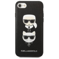 Karl Lagerfeld KLHCI8SAKICKCBK iPhone 7/8 / SE 2020 / SE 2022 black/black hardcase Saffiano Karl&Choupette Head