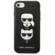 Karl Lagerfeld KLHCI8SAKICKCBK iPhone 7/8 / SE 2020 / SE 2022 black/black hardcase Saffiano Karl&Choupette Head