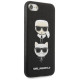 Karl Lagerfeld KLHCI8SAKICKCBK iPhone 7/8 / SE 2020 / SE 2022 black/black hardcase Saffiano Karl&Choupette Head