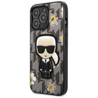 Karl Lagerfeld Flower Ikonik Karl case for iPhone 13 Pro / iPhone 13 - gray