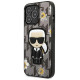Karl Lagerfeld Flower Ikonik Karl case for iPhone 13 Pro / iPhone 13 - gray