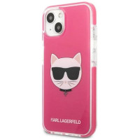 Karl Lagerfeld Choupette Head case for iPhone 13 - fuchsia