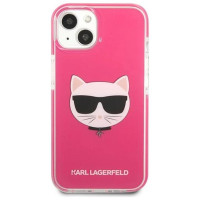 Karl Lagerfeld Choupette Head case for iPhone 13 - fuchsia