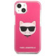 Karl Lagerfeld Choupette Head case for iPhone 13 - fuchsia