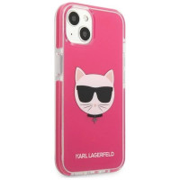 Karl Lagerfeld Choupette Head case for iPhone 13 - fuchsia
