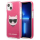 Karl Lagerfeld Etui Karl Lagerfeld Choupette Head na iPhone 13 mini - fuksjowy