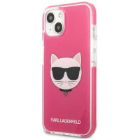 Karl Lagerfeld Etui Karl Lagerfeld Choupette Head na iPhone 13 mini - fuksjowy