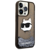 Karl Lagerfeld KLHCP14LLNCHCK iPhone 14 Pro 6.1" black/black hardcase Glitter Choupette Head