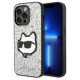Karl Lagerfeld KLHCP14XG2CPS iPhone 14 Pro Max 6.7" silver/silver hardcase Glitter Choupette Patch