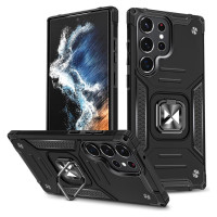 Wozinsky Ring Armor case for Samsung Galaxy S23 Ultra armored cover magnetic holder ring black