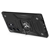 Wozinsky Ring Armor case for Samsung Galaxy S23 Ultra armored cover magnetic holder ring black