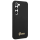 Guess GUHCS23MSLSMK S23+ S916 black/black hardcase Silicone Vintage Gold Logo