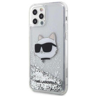 Karl Lagerfeld KLHCP12MLNHCCS iPhone 12/ 12 Pro 6.1" silver/silver hardcase Glitter Choupette Head