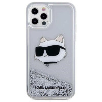 Karl Lagerfeld KLHCP12MLNHCCS iPhone 12/ 12 Pro 6.1" silver/silver hardcase Glitter Choupette Head