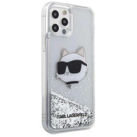 Karl Lagerfeld KLHCP12MLNHCCS iPhone 12/ 12 Pro 6.1" silver/silver hardcase Glitter Choupette Head
