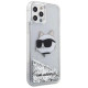 Karl Lagerfeld KLHCP12MLNHCCS iPhone 12/ 12 Pro 6.1" silver/silver hardcase Glitter Choupette Head