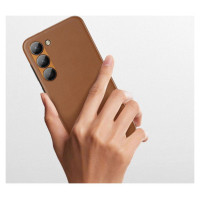 Dux Ducis Grit case for Samsung Galaxy S23+ elegant case made of artificial leather brown