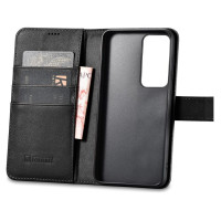 Icarer Wallet Case for Samsung Galaxy S23 leather case wallet black