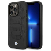 BMW Case BMW BMHMP14X22RPSK iPhone 14 Pro Max 6.7" black/black Leather Seats Pattern MagSafe